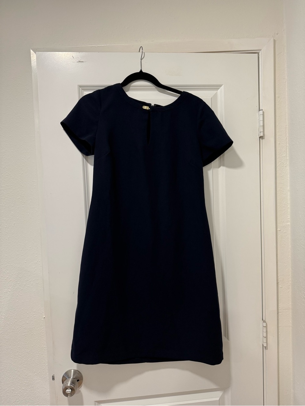 Banana Republic Navy Short-Sleeve Shift Dress